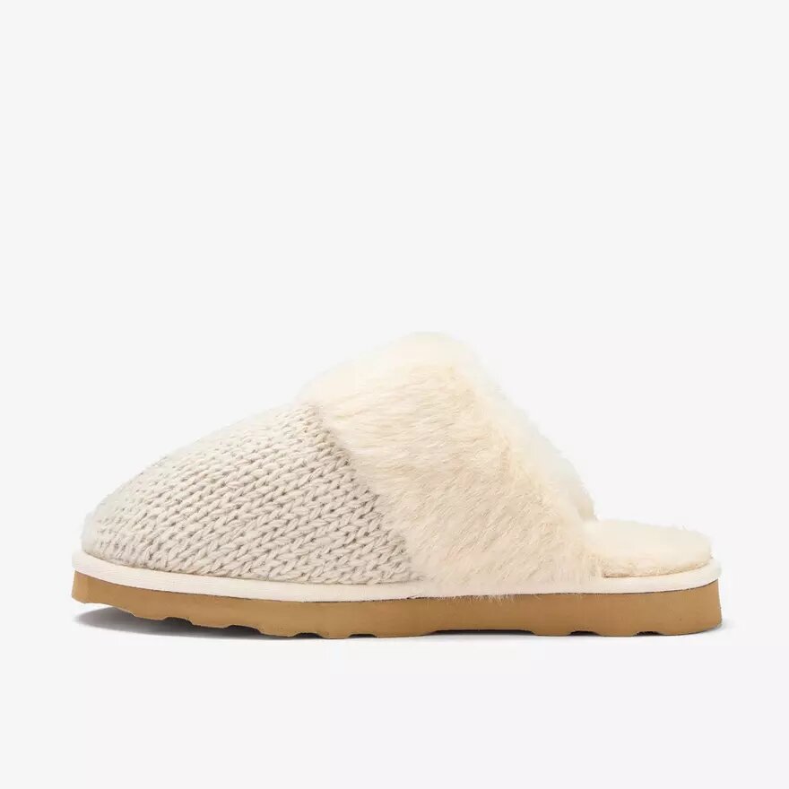 Dames Stockinette-slippers in kaki Dames Stockinette-slippers in kaki