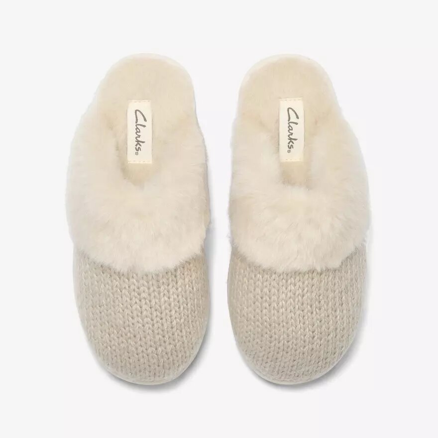 Dames Stockinette-slippers in kaki Dames Stockinette-slippers in kaki