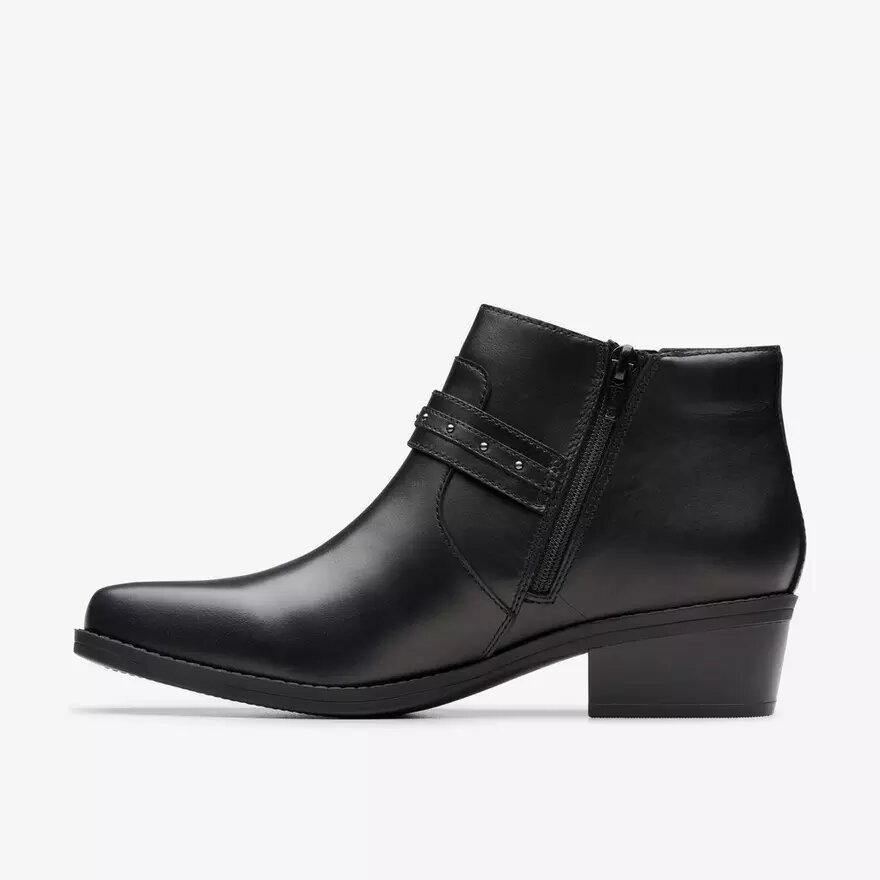 Danyelle Wish zwarte leren Enkellaarsjes voor dames Danyelle Wish zwarte leren Enkellaarsjes voor dames