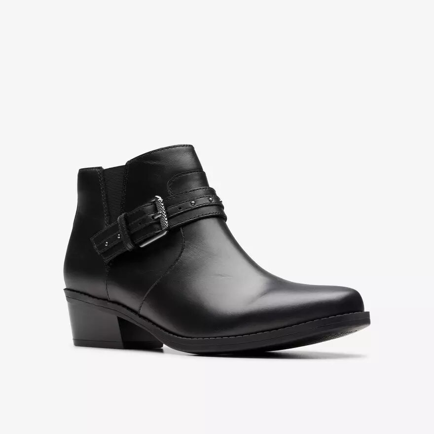 Danyelle Wish zwarte leren Enkellaarsjes voor dames Danyelle Wish zwarte leren Enkellaarsjes voor dames