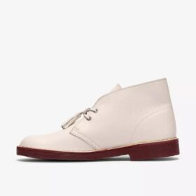 Desert Boot voor heren, wit leer