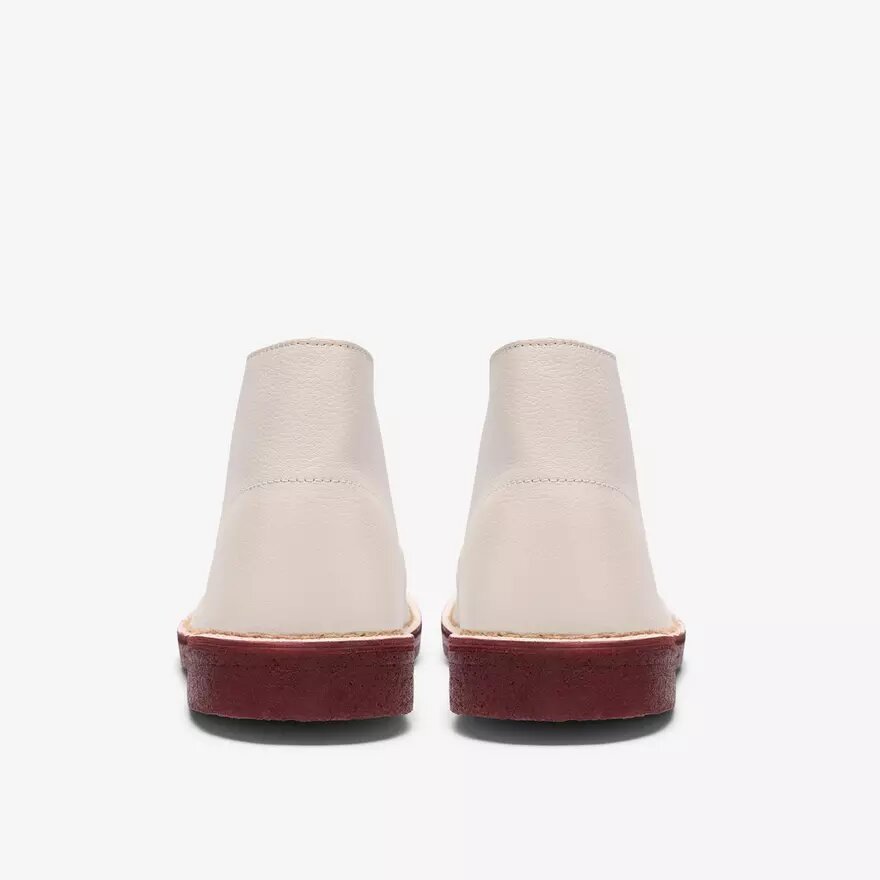 Desert Boot voor heren, wit leer Desert Boot voor heren, wit leer