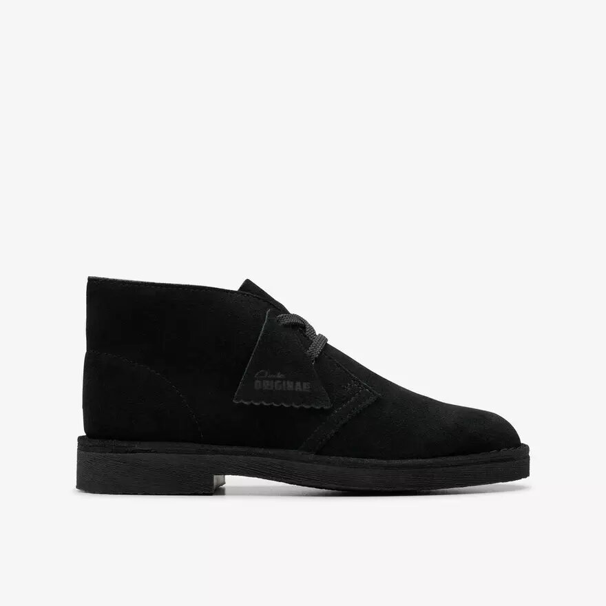Desert Boot voor jongens, oudere modellen, zwarte suède enkellaarsjes, VS Desert Boot voor jongens, oudere modellen, zwarte suède enkellaarsjes, VS