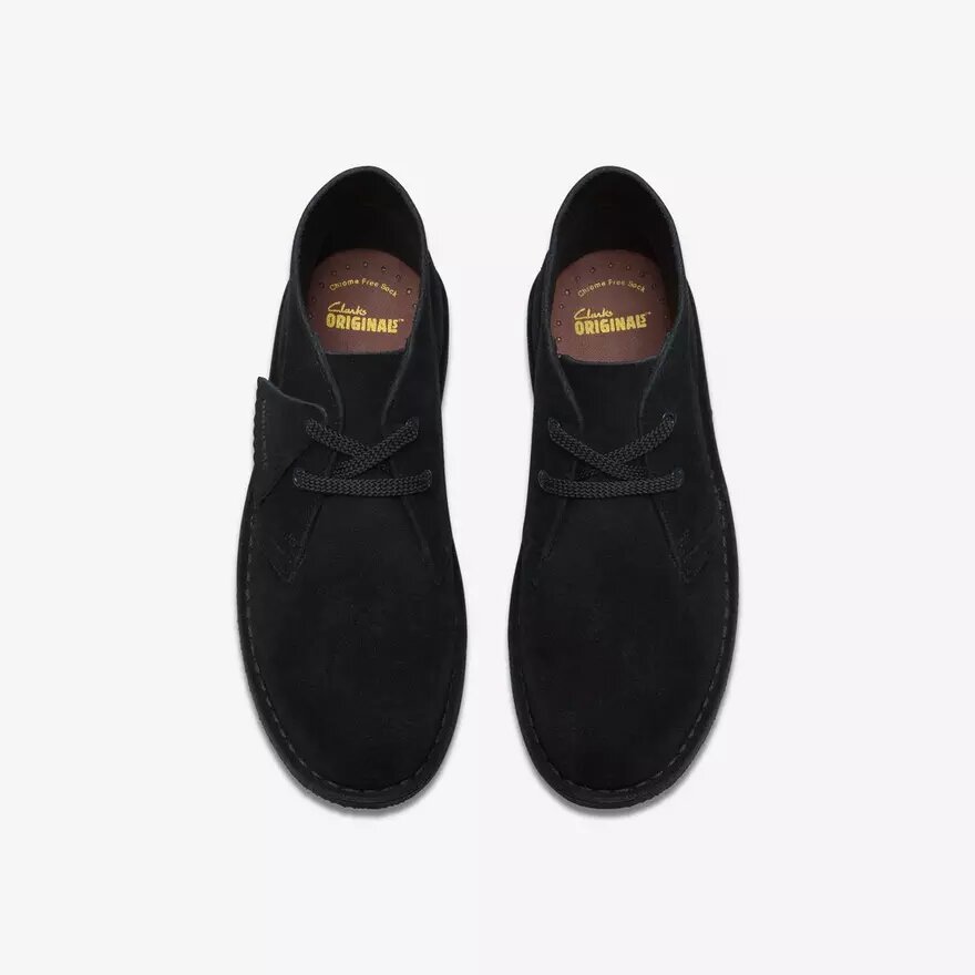 Desert Boot voor jongens, oudere modellen, zwarte suède enkellaarsjes, VS Desert Boot voor jongens, oudere modellen, zwarte suède enkellaarsjes, VS