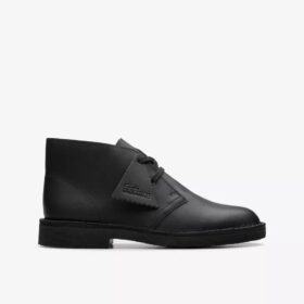Desert boots voor jongens, oudere zwarte leren laarzen voor ons