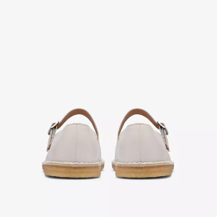 Desert Jane witte leren Mary Janes voor dames Desert Jane witte leren Mary Janes voor dames