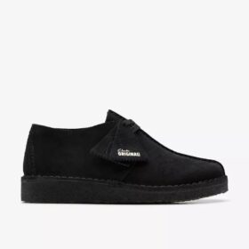 Desert Trek-schoenen voor dames van zwart suède