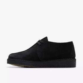 Desert Trek-schoenen voor dames van zwart suède