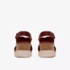 Diaz Cross Wedges met sleehak voor dames in gebrand oranje leer
