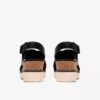Diaz Cross zwarte leren Wedges voor dames Diaz Cross zwarte leren Wedges voor dames