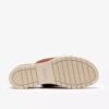 Diaz Slide voor dames, tan leren Wedges
