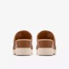 Diaz Slide voor dames, tan leren Wedges