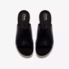 Diaz-slippers voor dames, zwarte leren Wedges, VS Diaz-slippers voor dames, zwarte leren Wedges, VS