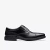 Dresslite Cap heren-Oxfords van zwart leer