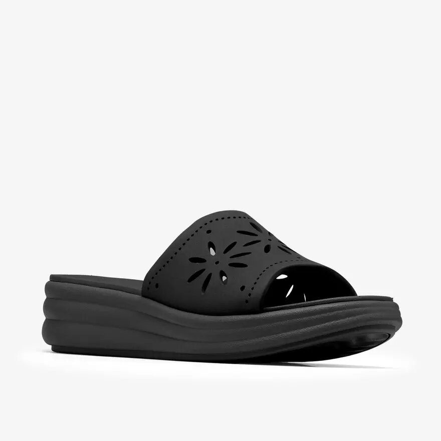 Drift Floral zwarte Wedges voor dames Drift Floral zwarte Wedges voor dames