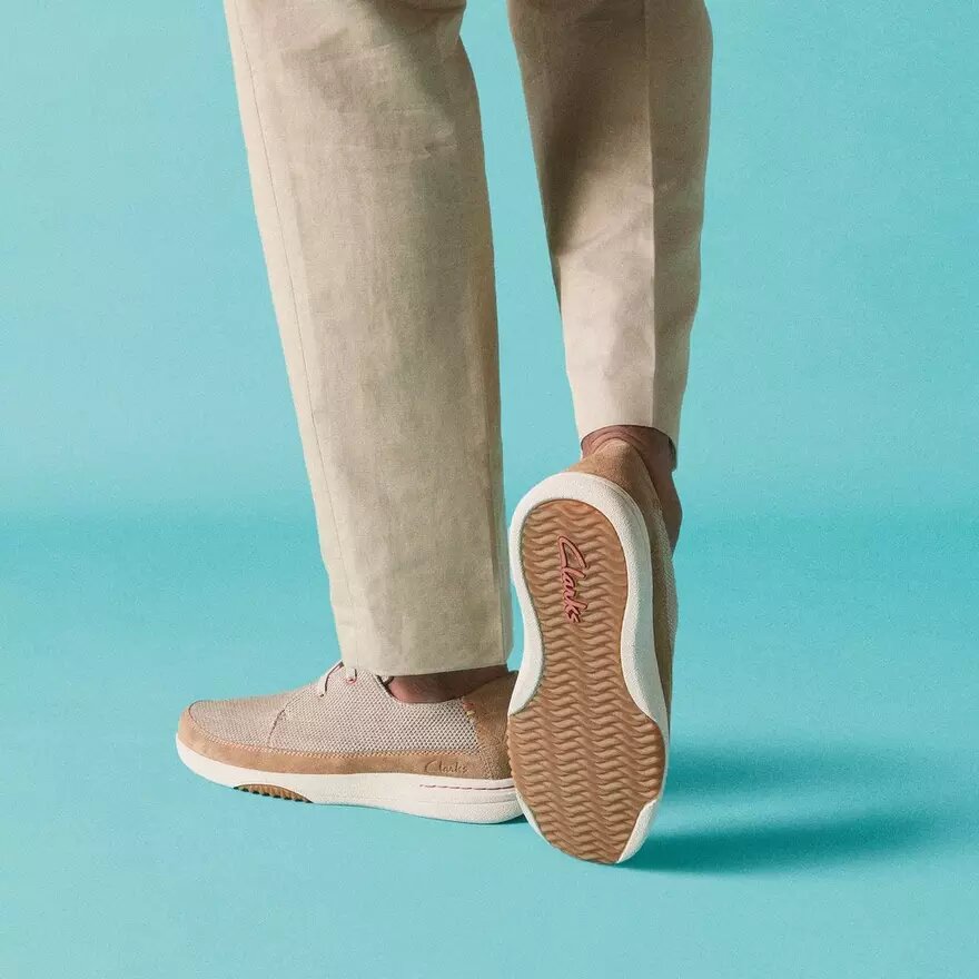 Easeway Lace Sand-combinatiesneakers voor heren | clarks US Easeway Lace Sand-combinatiesneakers voor heren | clarks US