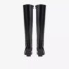 Edina Tall zwarte leren kniehoge laarzen voor dames, VS Edina Tall zwarte leren kniehoge laarzen voor dames, VS