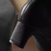 Edina Tall zwarte leren kniehoge laarzen voor dames, VS Edina Tall zwarte leren kniehoge laarzen voor dames, VS
