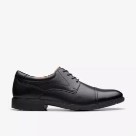 Eldredge Cap heren-Oxfords van zwart leer | clarks