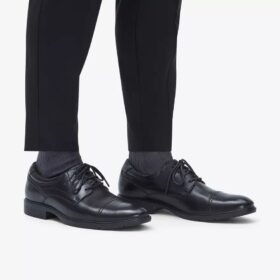 Eldredge Cap heren-Oxfords van zwart leer | clarks