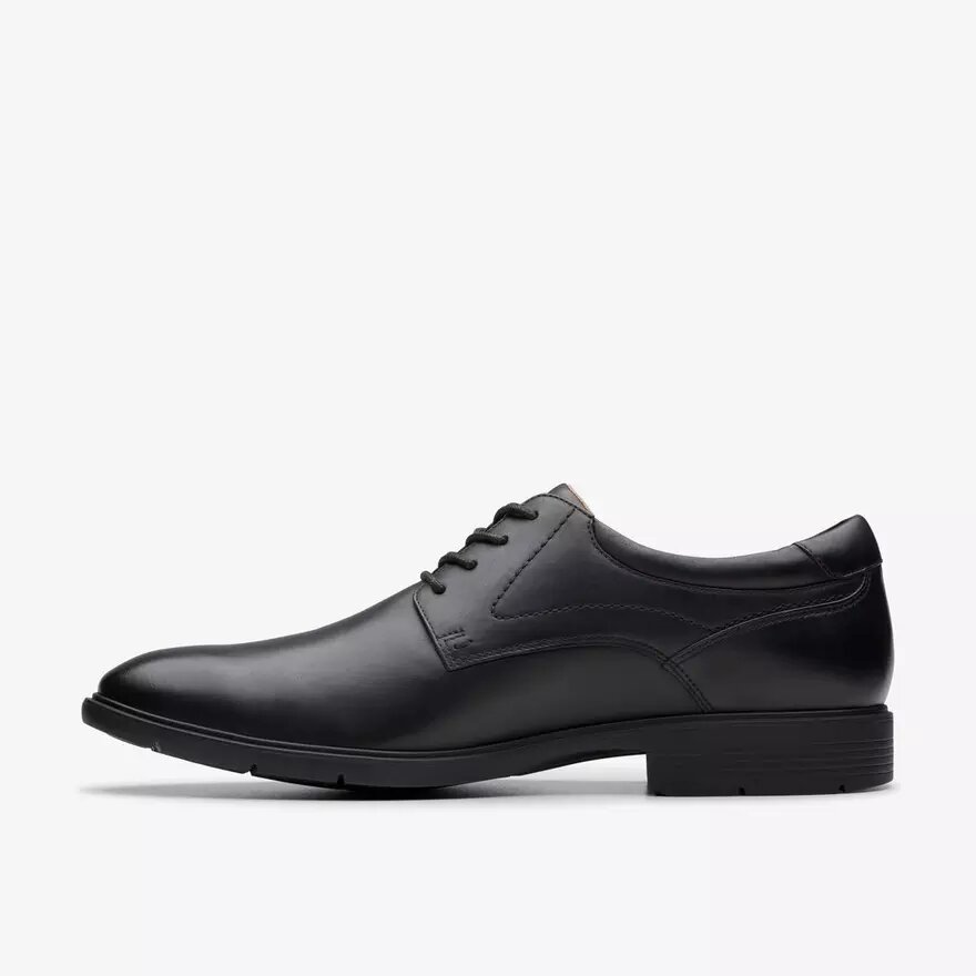 Eldredge effen zwarte leren Oxfords voor heren | clarks Eldredge effen zwarte leren Oxfords voor heren | clarks