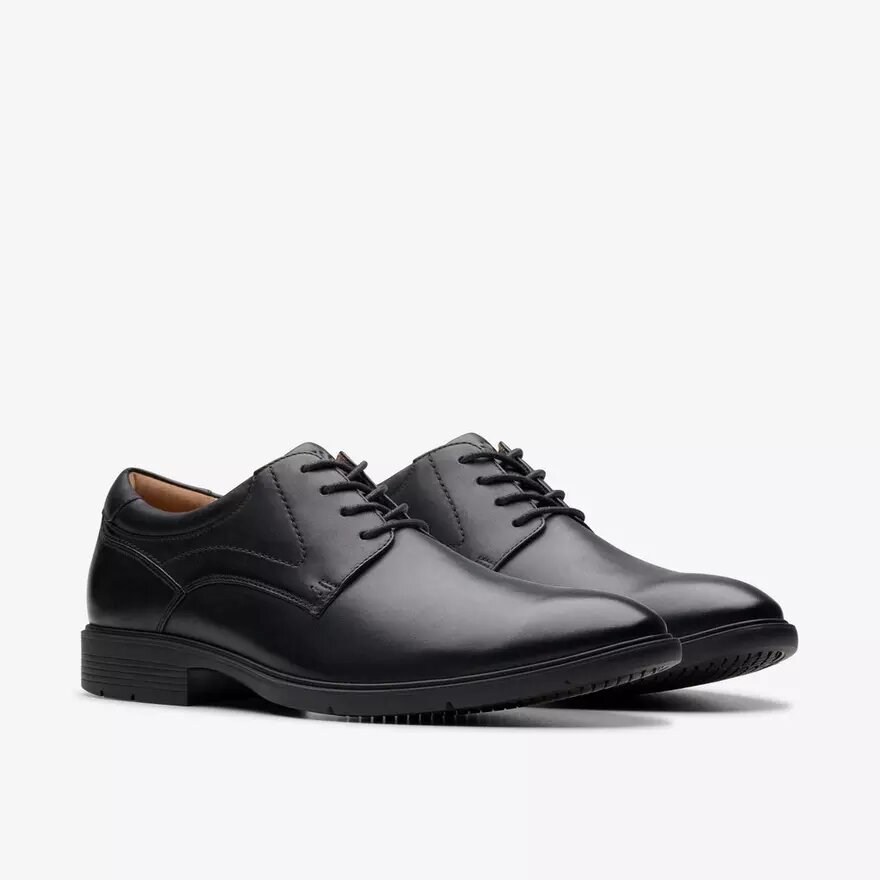 Eldredge effen zwarte leren Oxfords voor heren | clarks Eldredge effen zwarte leren Oxfords voor heren | clarks