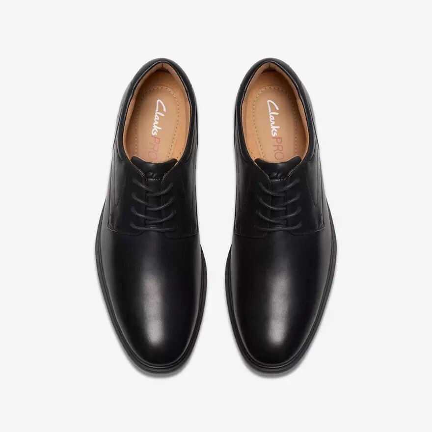Eldredge effen zwarte leren Oxfords voor heren | clarks Eldredge effen zwarte leren Oxfords voor heren | clarks