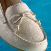 Elliotte Sail crèmekleurige leren Mocassins voor dames