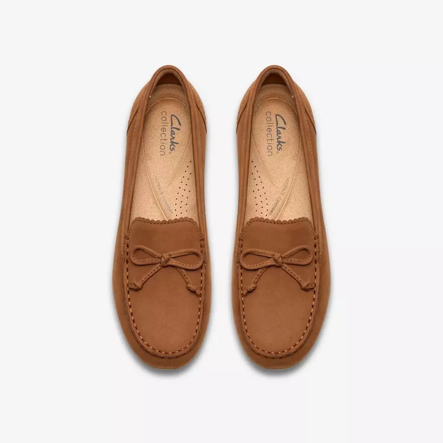 Elliotte Sail tan nubuck Mocassins voor dames Elliotte Sail tan nubuck Mocassins voor dames