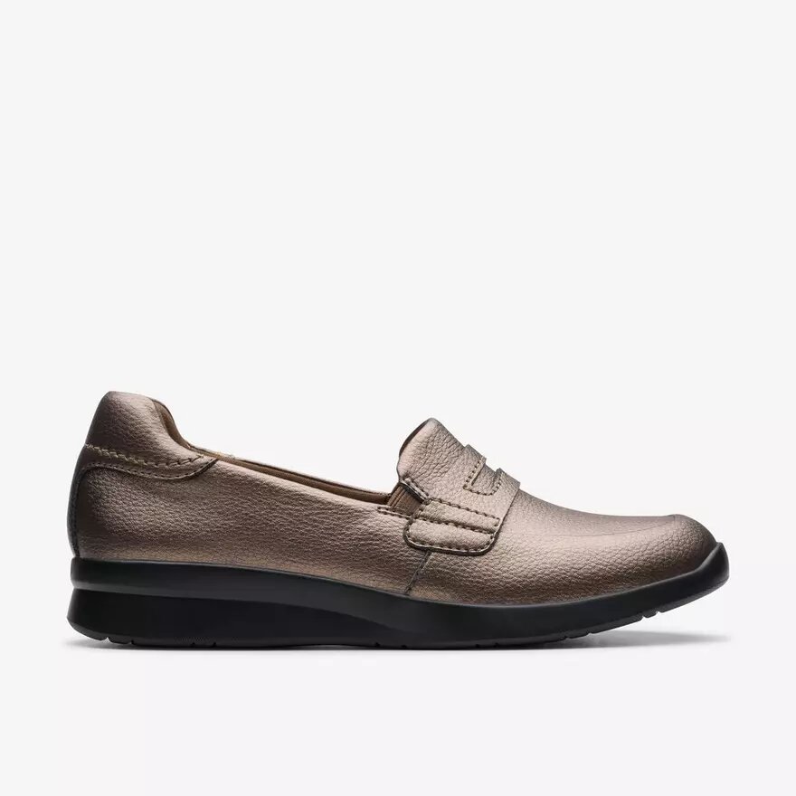 Ellowyn Penny Bronze Metallic slip-ons voor dames Ellowyn Penny Bronze Metallic slip-ons voor dames