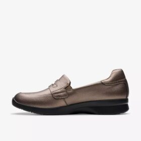 Ellowyn Penny Bronze Metallic slip-ons voor dames