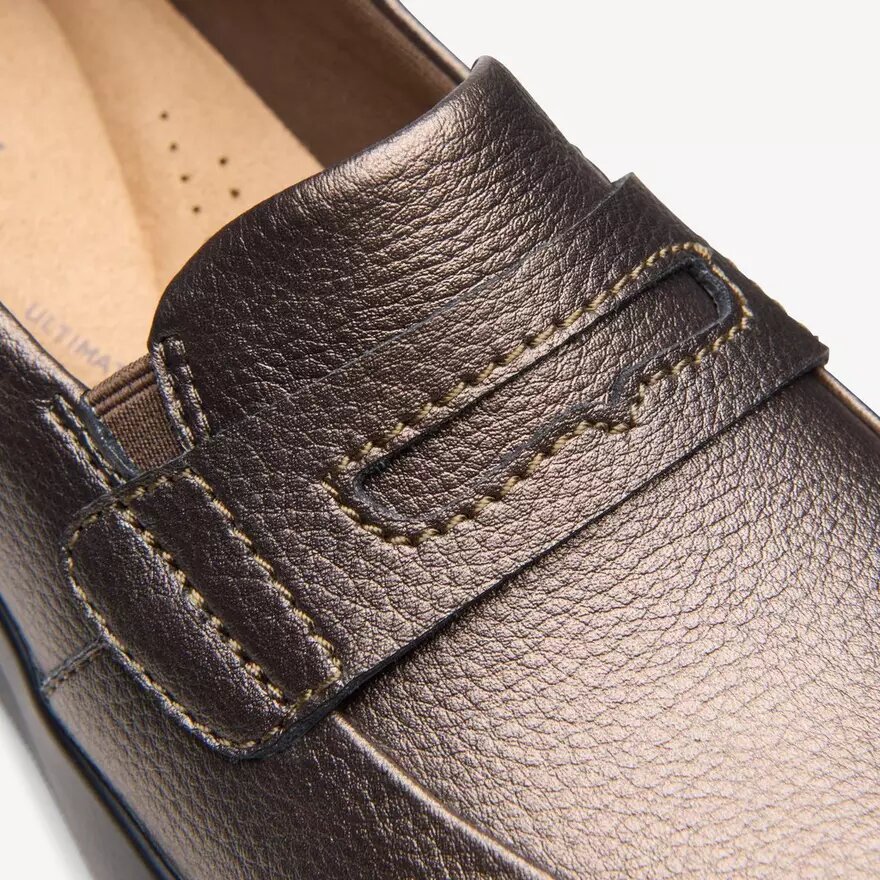Ellowyn Penny Bronze Metallic slip-ons voor dames Ellowyn Penny Bronze Metallic slip-ons voor dames