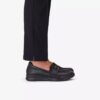 Ellowyn Penny slip-ons voor dames van zwart leer