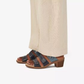 Emily 2 Adella marineblauwe veelkleurige Sandalen met hak voor dames