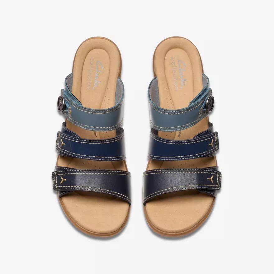 Emily 2 Adella marineblauwe veelkleurige Sandalen met hak voor dames Emily 2 Adella marineblauwe veelkleurige Sandalen met hak voor dames
