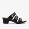Emily 2 Adella zwarte leren Sandalen met hak voor dames