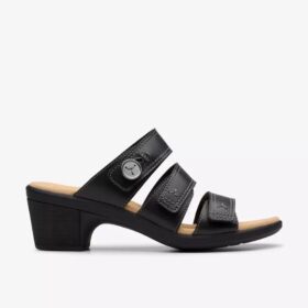 Emily 2 Adella zwarte leren Sandalen met hak voor dames