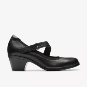 Emily 2 Mabel Mary Janes van zwart leer voor dames