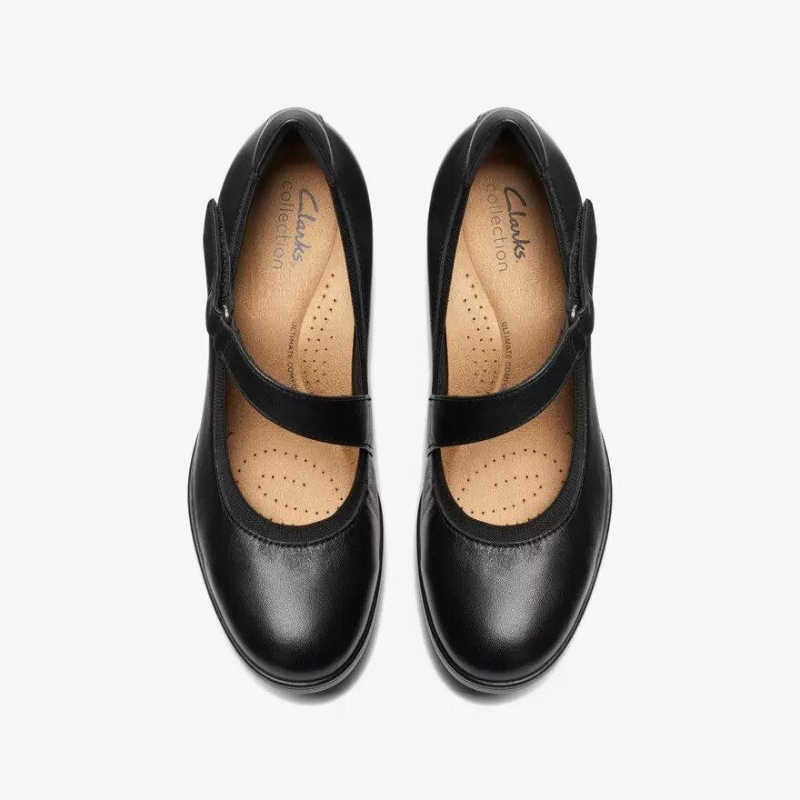 Emily 2 Mabel Mary Janes van zwart leer voor dames Emily 2 Mabel Mary Janes van zwart leer voor dames