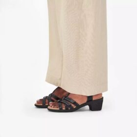 Emily 2 Rose zwarte leren Sandalen met hak voor dames