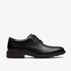 Emmet effen zwarte gladde herenschoenen