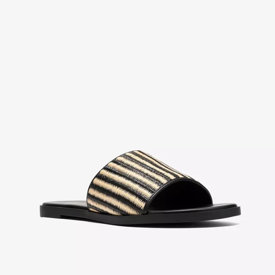 Erisia Strap2 zwarte platte sandalen voor dames Erisia Strap2 zwarte platte sandalen voor dames