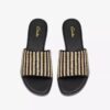 Erisia Strap2 zwarte platte sandalen voor dames Erisia Strap2 zwarte platte sandalen voor dames
