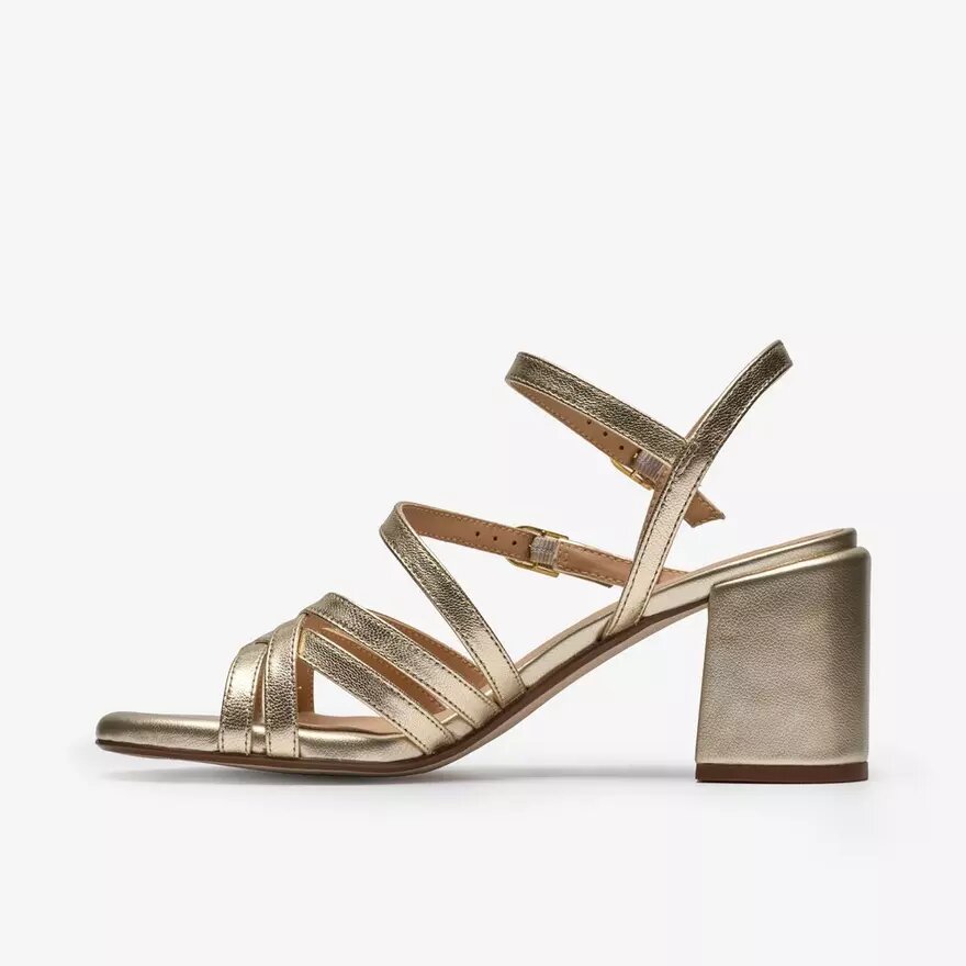 Ezoria-sandalen met bandjes voor dames in zacht goud Ezoria-sandalen met bandjes voor dames in zacht goud