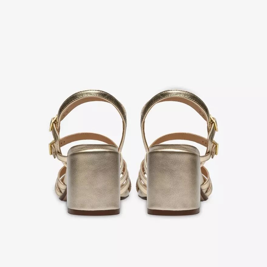 Ezoria-sandalen met bandjes voor dames in zacht goud Ezoria-sandalen met bandjes voor dames in zacht goud