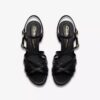 Ezoria-sandalen met bandjes voor dames, zwart leer Ezoria-sandalen met bandjes voor dames, zwart leer