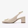 Fernie Sling crèmekleurige leren schoenen voor dames Fernie Sling crèmekleurige leren schoenen voor dames