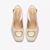 Fernie Sling crèmekleurige leren schoenen voor dames Fernie Sling crèmekleurige leren schoenen voor dames