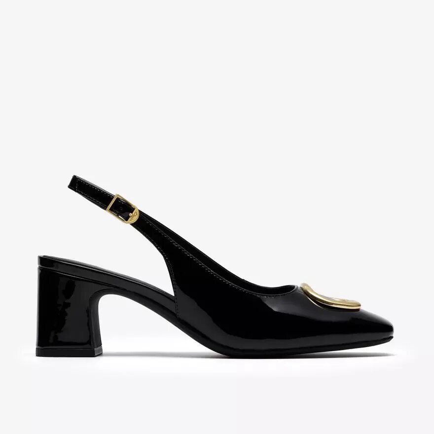 Fernie Sling zwarte lakschoenen voor dames Fernie Sling zwarte lakschoenen voor dames
