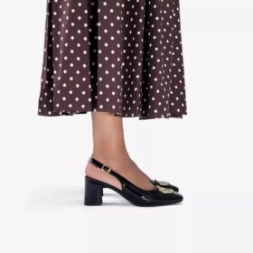 Fernie Sling zwarte lakschoenen voor dames